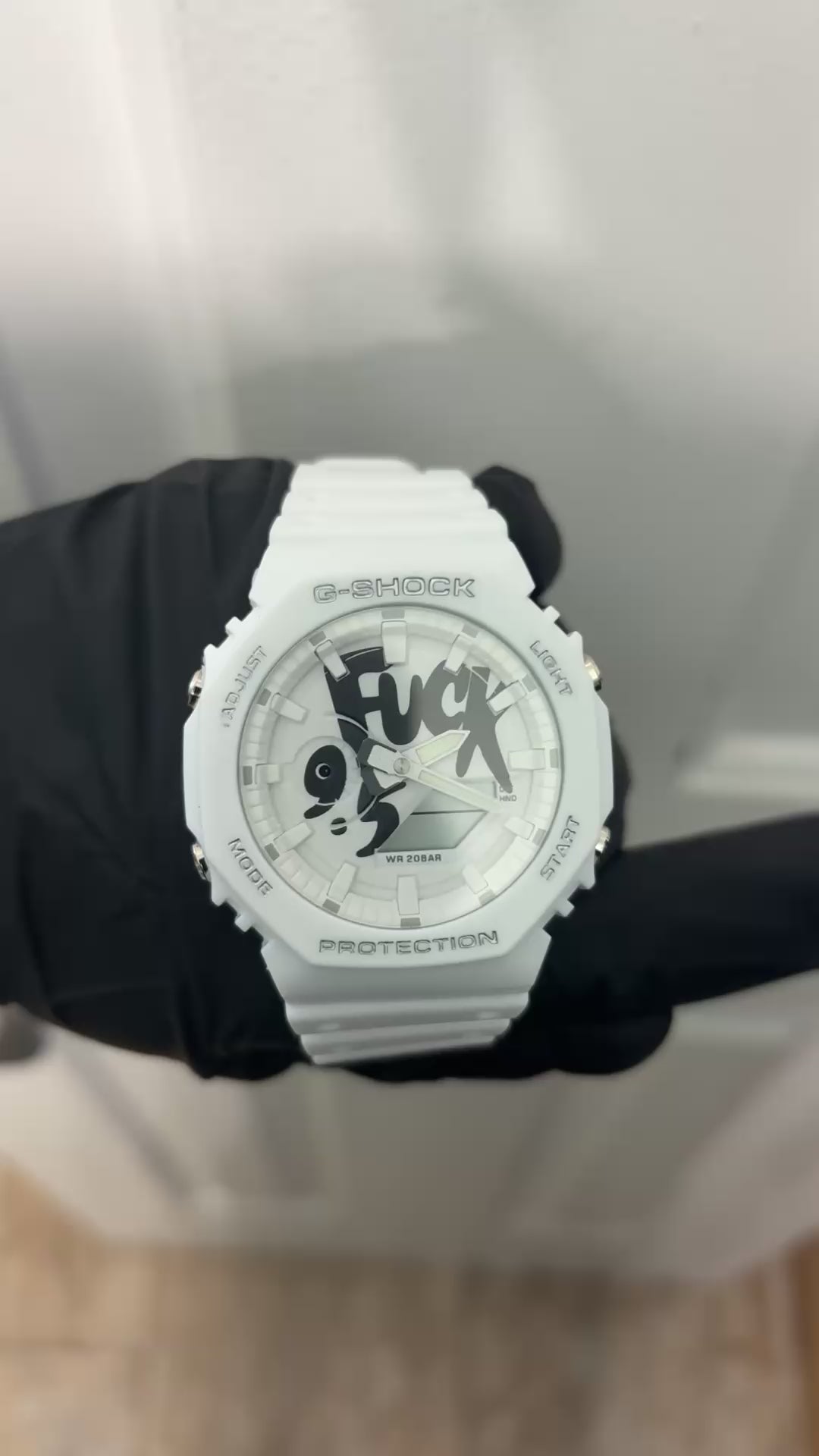 White custom g shock